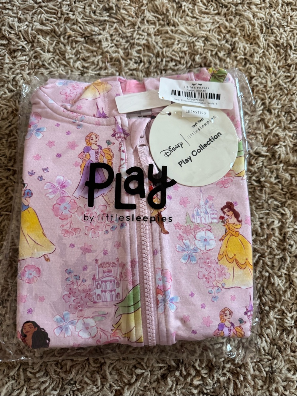 Little Sleepies Pink Princess Zip Pajamas